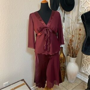 B.I.Y.A.Y.C.D.A Elegant wine color dress
